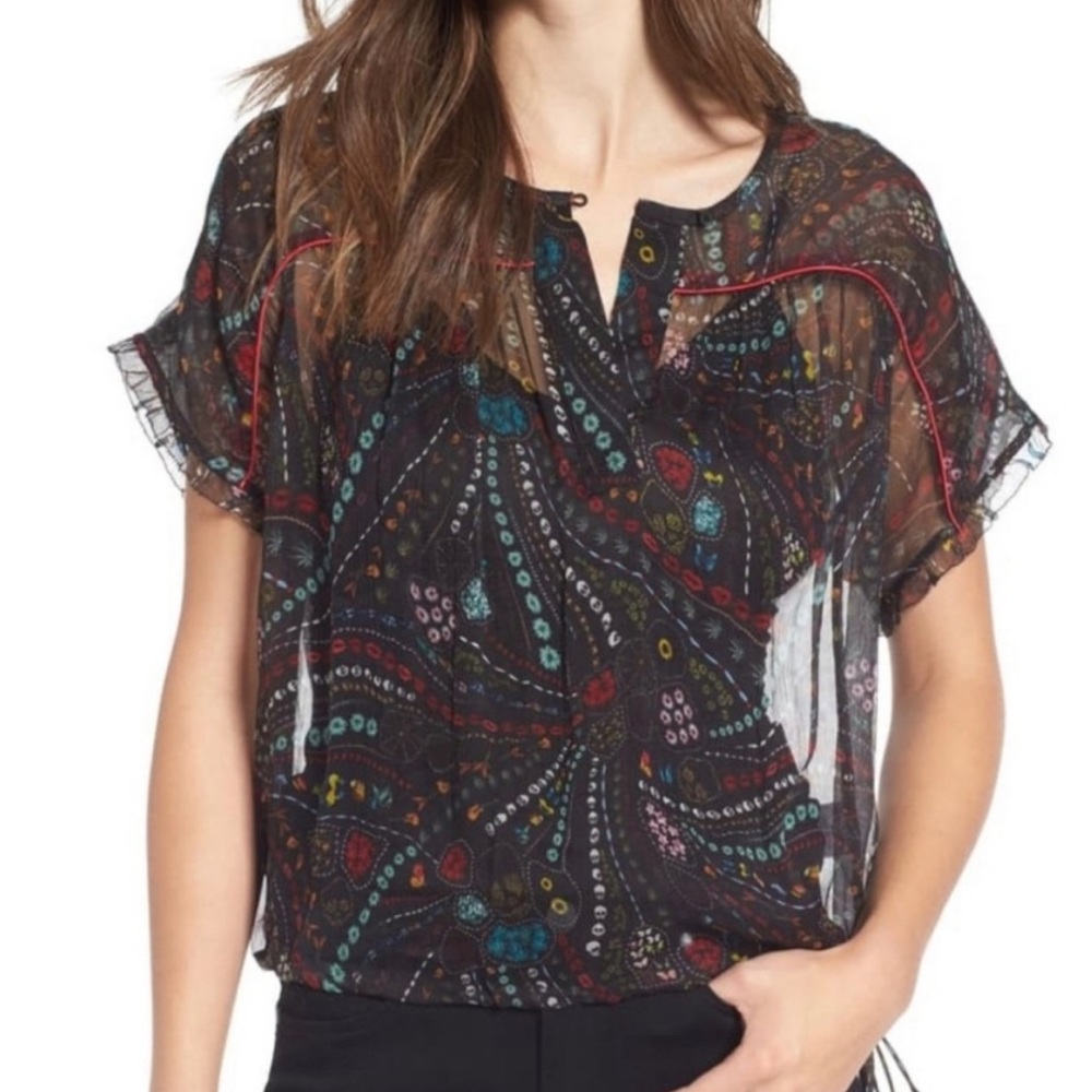 Zadig and Voltaire silk top size L - super cool pattern